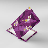 Purple Banana Leaf Hawaii Canvas Wall Art Lau Maia Plumeria Tropical Summer Vibes LT14 With Frame Purple - Polynesian Pride