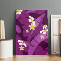 Purple Banana Leaf Hawaii Canvas Wall Art Lau Maia Plumeria Tropical Summer Vibes LT14 - Polynesian Pride