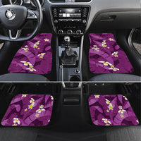 Purple Banana Leaf Hawaii Car Mats Lau Maia Plumeria Tropical Summer Vibes LT14 Set 4pcs Purple - Polynesian Pride