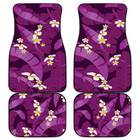 Purple Banana Leaf Hawaii Car Mats Lau Maia Plumeria Tropical Summer Vibes LT14 - Polynesian Pride