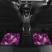 Purple Banana Leaf Hawaii Car Mats Lau Maia Plumeria Tropical Summer Vibes LT14 Set 2pcs - Back Purple - Polynesian Pride