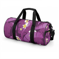 Purple Banana Leaf Hawaii Duffle Bag Lau Maia Plumeria Tropical Summer Vibes