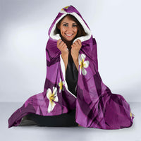 Purple Banana Leaf Hawaii Hooded Blanket Lau Maia Plumeria Tropical Summer Vibes LT14 - Polynesian Pride