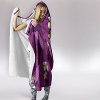 Purple Banana Leaf Hawaii Hooded Blanket Lau Maia Plumeria Tropical Summer Vibes LT14 - Polynesian Pride