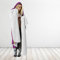 Purple Banana Leaf Hawaii Hooded Blanket Lau Maia Plumeria Tropical Summer Vibes LT14 - Polynesian Pride