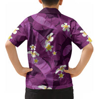 Purple Banana Leaf Hawaii Kid Hawaiian Shirt Lau Maia Plumeria Tropical Summer Vibes LT14 - Polynesian Pride