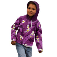 Purple Banana Leaf Hawaii Kid Hoodie Lau Maia Plumeria Tropical Summer Vibes LT14 - Polynesian Pride
