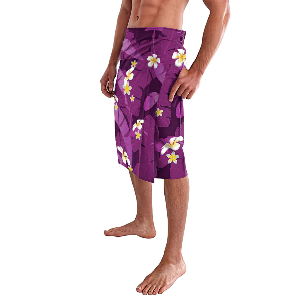 Purple Banana Leaf Hawaii Lavalava Lau Maia Plumeria Tropical Summer Vibes LT14 - Polynesian Pride