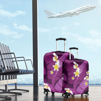 Purple Banana Leaf Hawaii Luggage Cover Lau Maia Plumeria Tropical Summer Vibes LT14 - Polynesian Pride