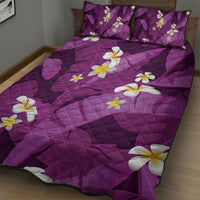 Purple Banana Leaf Hawaii Quilt Bed Set Lau Maia Plumeria Tropical Summer Vibes LT14 - Polynesian Pride