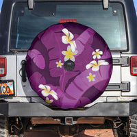 Purple Banana Leaf Hawaii Spare Tire Cover Lau Maia Plumeria Tropical Summer Vibes LT14 Purple - Polynesian Pride
