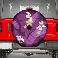 Purple Banana Leaf Hawaii Spare Tire Cover Lau Maia Plumeria Tropical Summer Vibes LT14 - Polynesian Pride