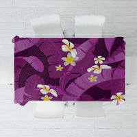 Purple Banana Leaf Hawaii Tablecloth Lau Maia Plumeria Tropical Summer Vibes LT14 Purple - Polynesian Pride
