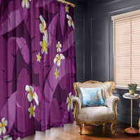 Purple Banana Leaf Hawaii Window Curtain Lau Maia Plumeria Tropical Summer Vibes LT14 - Polynesian Pride
