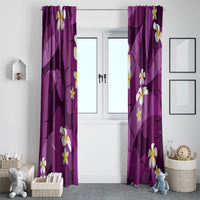 Purple Banana Leaf Hawaii Window Curtain Lau Maia Plumeria Tropical Summer Vibes LT14 - Polynesian Pride