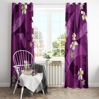 Purple Banana Leaf Hawaii Window Curtain Lau Maia Plumeria Tropical Summer Vibes LT14 - Polynesian Pride