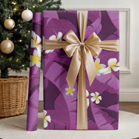 Purple Banana Leaf Hawaii Wrapping Paper Lau Maia Plumeria Tropical Summer Vibes LT14 - Polynesian Pride
