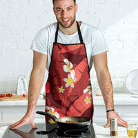 Red Banana Leaf Hawaii Apron Lau Maia Plumeria Tropical Summer Vibes LT14 - Polynesian Pride