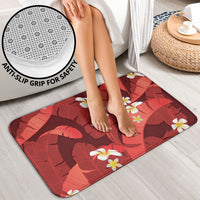 Red Banana Leaf Hawaii Bathroom Set Lau Maia Plumeria Tropical Summer Vibes LT14 - Polynesian Pride