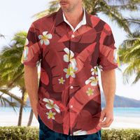 Red Banana Leaf Hawaii Hawaiian Shirt Lau Maia Plumeria Tropical Summer Vibes LT14 - Polynesian Pride