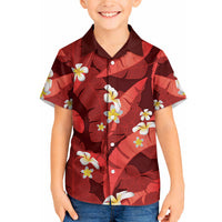 Red Banana Leaf Hawaii Hawaiian Shirt Lau Maia Plumeria Tropical Summer Vibes LT14 - Polynesian Pride