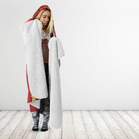 Red Banana Leaf Hawaii Hooded Blanket Lau Maia Plumeria Tropical Summer Vibes LT14 - Polynesian Pride