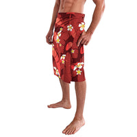 Red Banana Leaf Hawaii Lavalava Lau Maia Plumeria Tropical Summer Vibes LT14 - Polynesian Pride