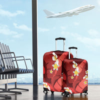 Red Banana Leaf Hawaii Luggage Cover Lau Maia Plumeria Tropical Summer Vibes LT14 - Polynesian Pride