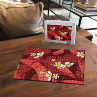 Red Banana Leaf Hawaii Puzzle Lau Maia Plumeria Tropical Summer Vibes LT14 - Polynesian Pride