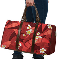 Red Banana Leaf Hawaii Travel Bag Lau Maia Plumeria Tropical Summer Vibes LT14 - Polynesian Pride
