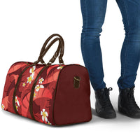 Red Banana Leaf Hawaii Travel Bag Lau Maia Plumeria Tropical Summer Vibes LT14 - Polynesian Pride