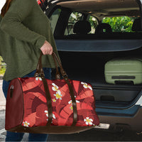 Red Banana Leaf Hawaii Travel Bag Lau Maia Plumeria Tropical Summer Vibes LT14 - Polynesian Pride