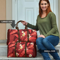 Red Banana Leaf Hawaii Travel Bag Lau Maia Plumeria Tropical Summer Vibes LT14 - Polynesian Pride