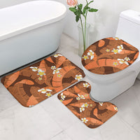 Orange Banana Leaf Hawaii Bathroom Set Lau Maia Plumeria Tropical Summer Vibes LT14 - Polynesian Pride