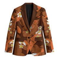 Orange Banana Leaf Hawaii Blazer Lau Maia Plumeria Tropical Summer Vibes LT14 Unisex Orange - Polynesian Pride