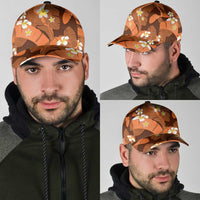 Orange Banana Leaf Hawaii Classic Cap Lau Maia Plumeria Tropical Summer Vibes LT14 - Polynesian Pride