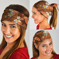 Orange Banana Leaf Hawaii Neck Gaiter Lau Maia Plumeria Tropical Summer Vibes LT14 - Polynesian Pride