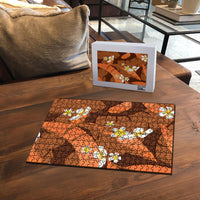 Orange Banana Leaf Hawaii Puzzle Lau Maia Plumeria Tropical Summer Vibes LT14 - Polynesian Pride