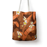 Orange Banana Leaf Hawaii Tote Bag Lau Maia Plumeria Tropical Summer Vibes LT14 - Polynesian Pride