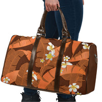 Orange Banana Leaf Hawaii Travel Bag Lau Maia Plumeria Tropical Summer Vibes LT14 - Polynesian Pride