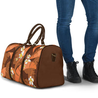 Orange Banana Leaf Hawaii Travel Bag Lau Maia Plumeria Tropical Summer Vibes LT14 - Polynesian Pride