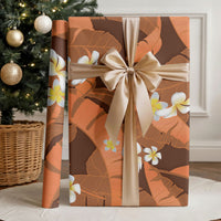 Orange Banana Leaf Hawaii Wrapping Paper Lau Maia Plumeria Tropical Summer Vibes LT14 - Polynesian Pride