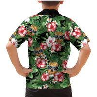Pineapple Skull Aloha Hawaii Family Matching Mermaid Dress and Hawaiian Shirt Summer Vibes Tropical Seamless Pattern LT14 - Polynesian Pride