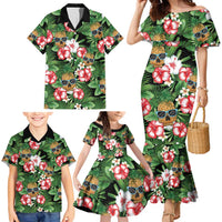 Pineapple Skull Aloha Hawaii Family Matching Mermaid Dress and Hawaiian Shirt Summer Vibes Tropical Seamless Pattern LT14 - Polynesian Pride