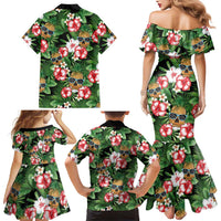 Pineapple Skull Aloha Hawaii Family Matching Mermaid Dress and Hawaiian Shirt Summer Vibes Tropical Seamless Pattern LT14 - Polynesian Pride
