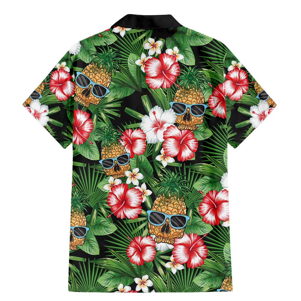Pineapple Skull Aloha Hawaii Family Matching Mermaid Dress and Hawaiian Shirt Summer Vibes Tropical Seamless Pattern LT14 - Polynesian Pride
