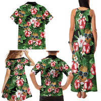 Pineapple Skull Aloha Hawaii Family Matching Tank Maxi Dress and Hawaiian Shirt Summer Vibes Tropical Seamless Pattern LT14 - Polynesian Pride