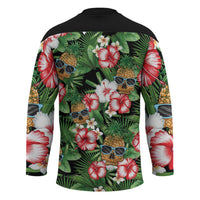 Pineapple Skull Aloha Hawaii Hockey Jersey Summer Vibes Tropical Seamless Pattern - Polynesian Pride