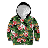 Pineapple Skull Aloha Hawaii Kid Hoodie Summer Vibes Tropical Seamless Pattern LT14 Hoodie Black - Polynesian Pride