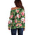 Pineapple Skull Aloha Hawaii Off Shoulder Sweater Summer Vibes Tropical Seamless Pattern - Polynesian Pride